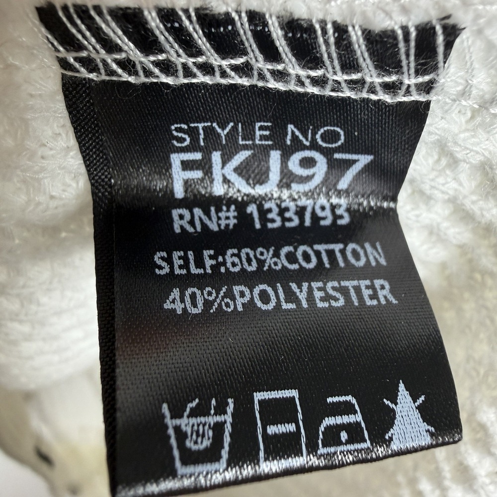 Pol Quilted Hooded Lightweight Cuddle Up Quilted Mixed Media Cream Jacket Large - Picture 9 of 12